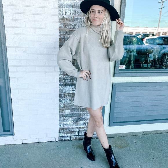 Turtleneck Sweater Dress - Picture 3 of 5